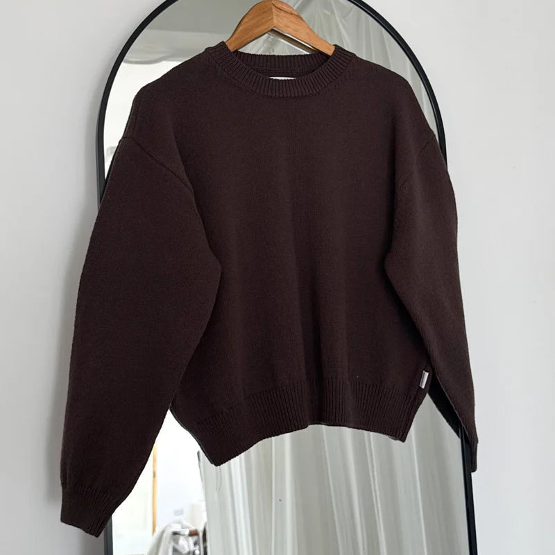 Milo Cotton Sweater in Brown