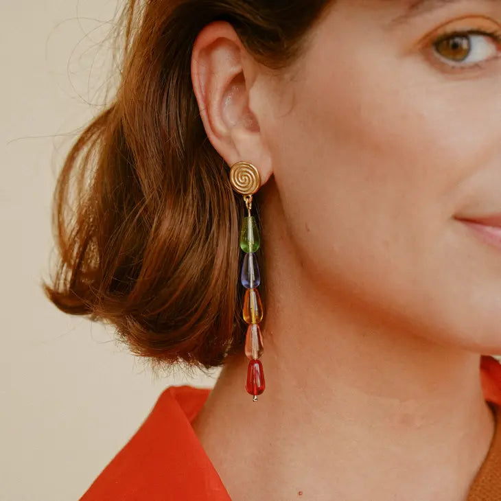 Technicolor Tear Drop Earrings