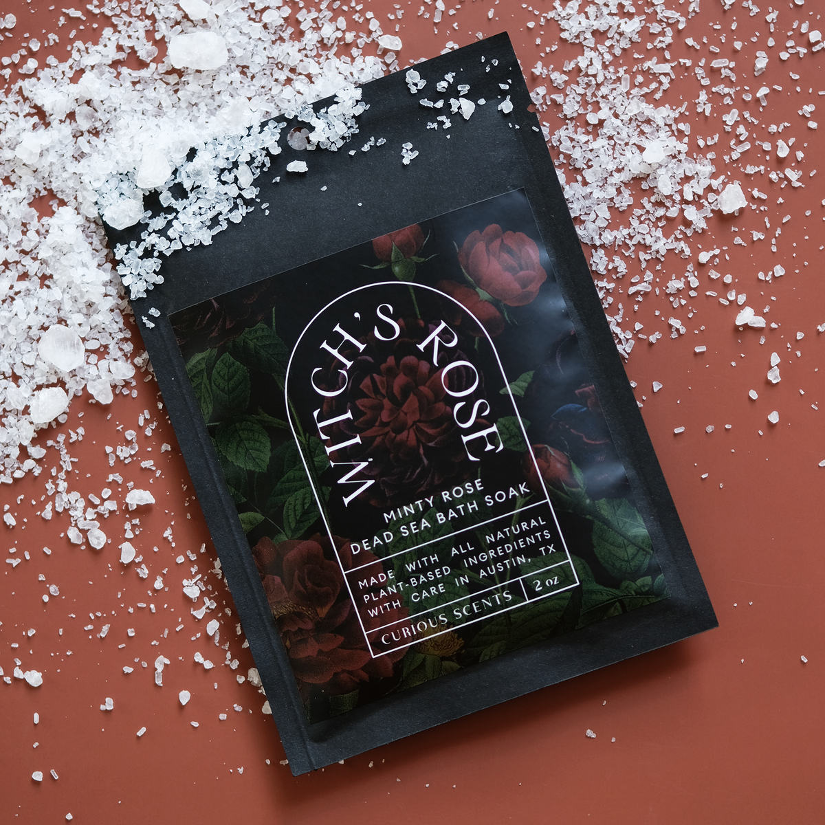 Witch's Rose Minty Rose Botanical Dead Sea Salt Bath Soak