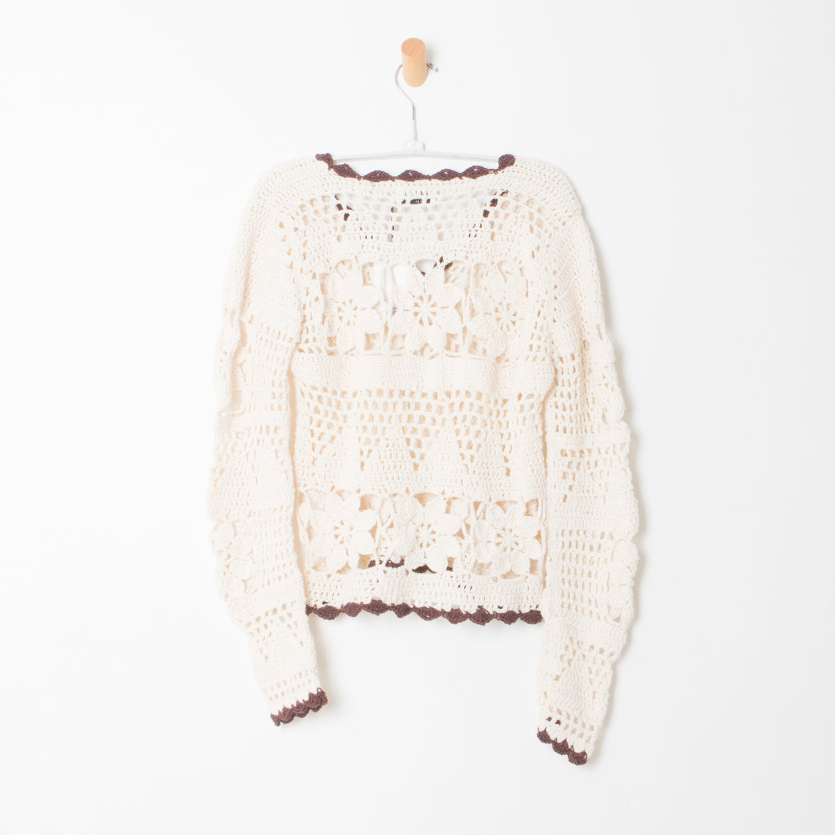 Gala Crochet Top in Ecru