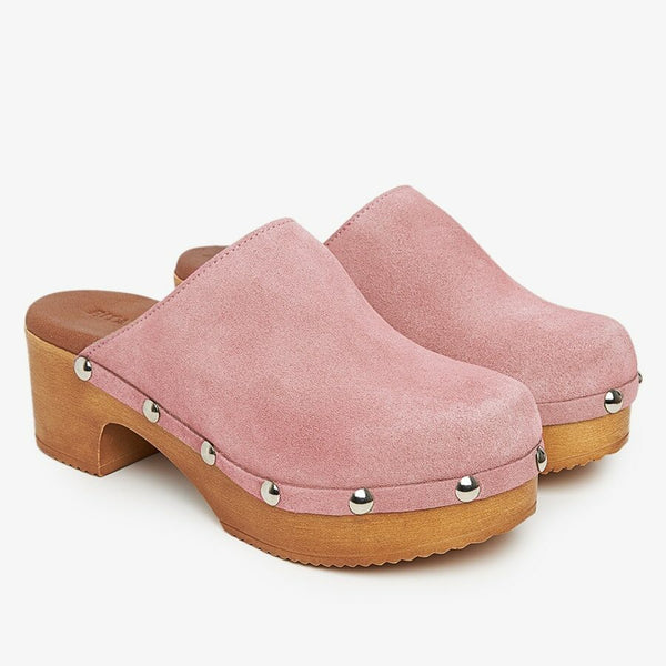 Isabel Clog in Pink Leather