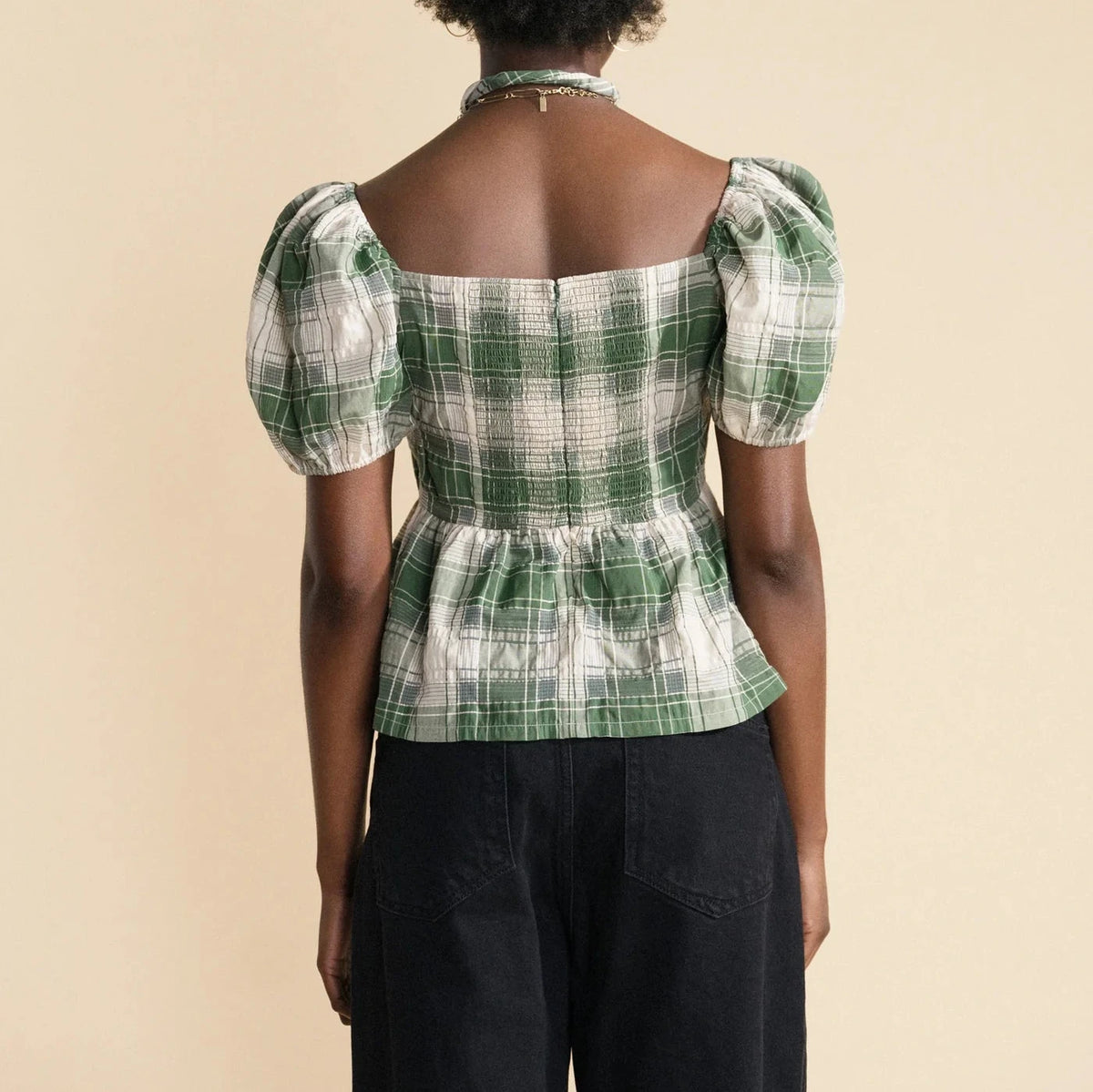 Monet Plaid Top
