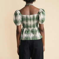 Monet Plaid Top