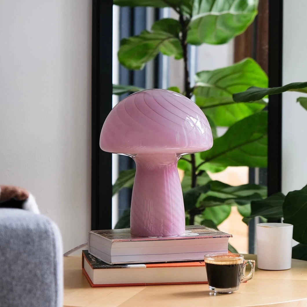 Mushroom Lamp in Pink