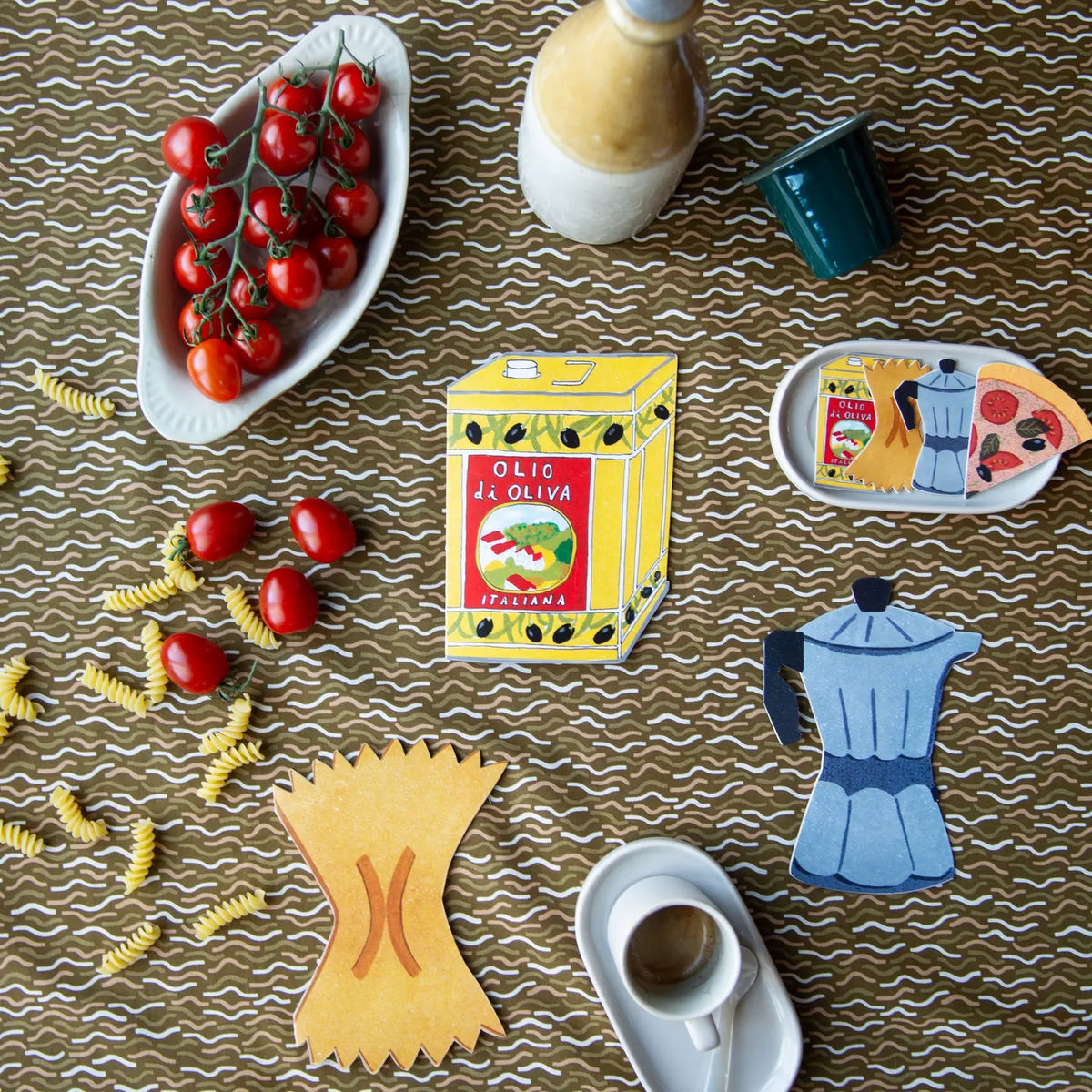 Olive Oil Die Cut Card