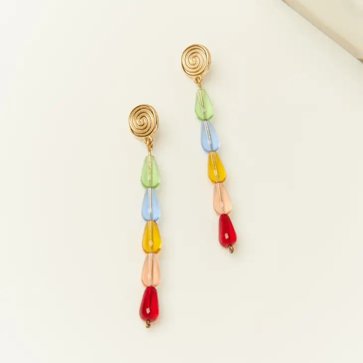 Technicolor Tear Drop Earrings
