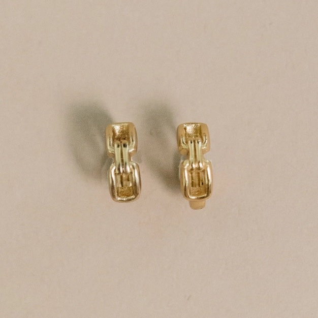 Rope Gold Huggie Hoops