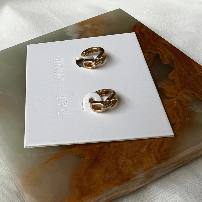 Rope Gold Huggie Hoops