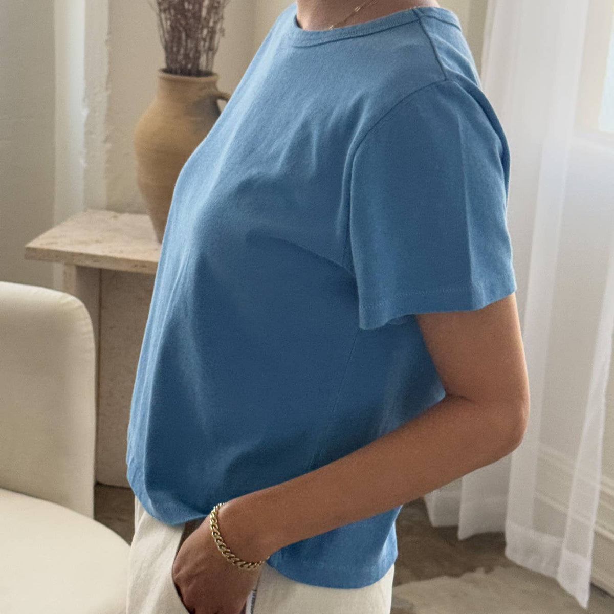 Little Boy Tee in Yacht Blue