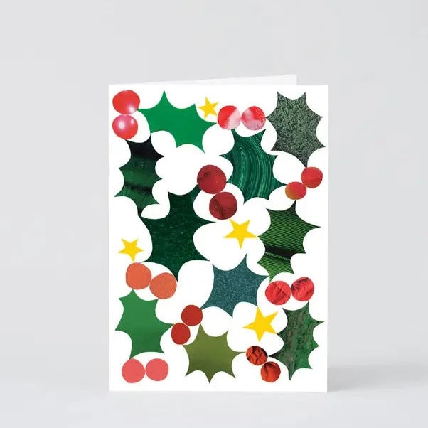 Holly Christmas Card