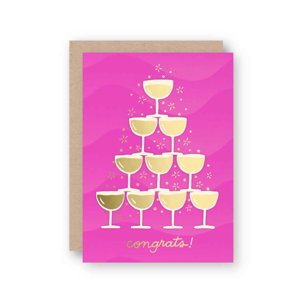 Congrats Champagne Card