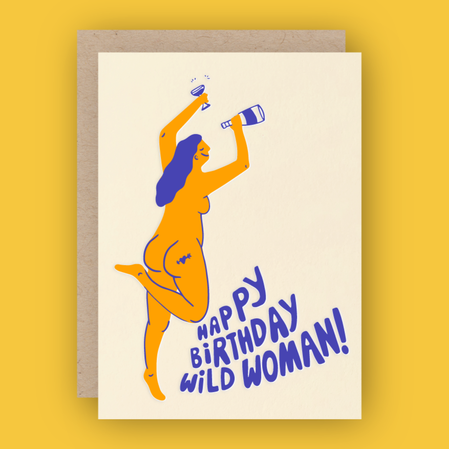 Happy Birthday Wild Woman Card