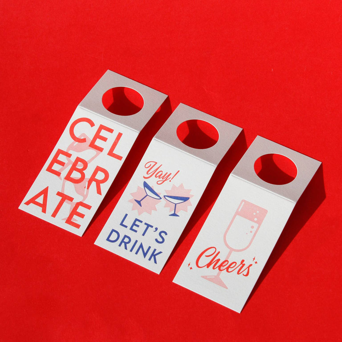 3 Pack Letterpress Bottle Tags