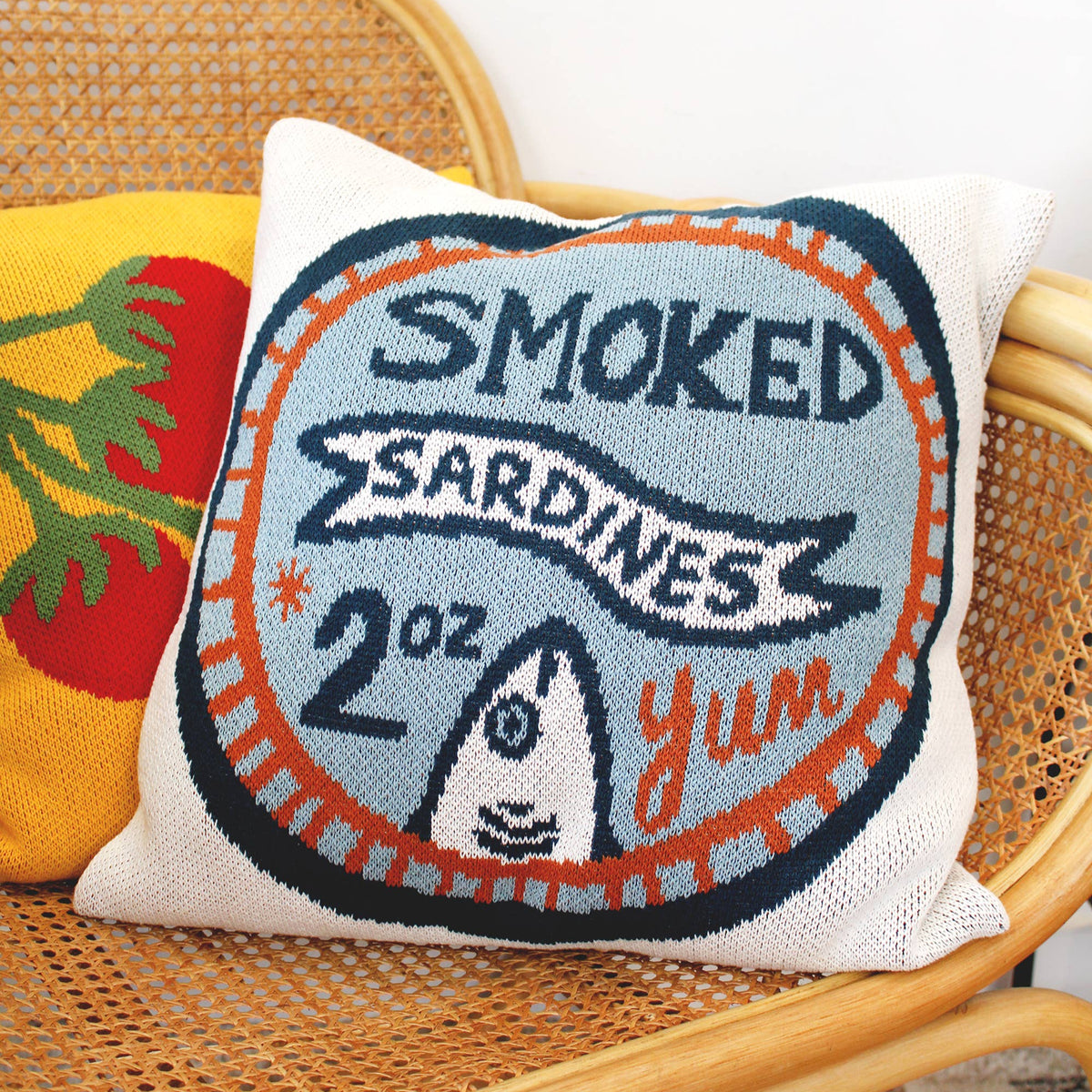 Sardine Can Knit Throw Pillow