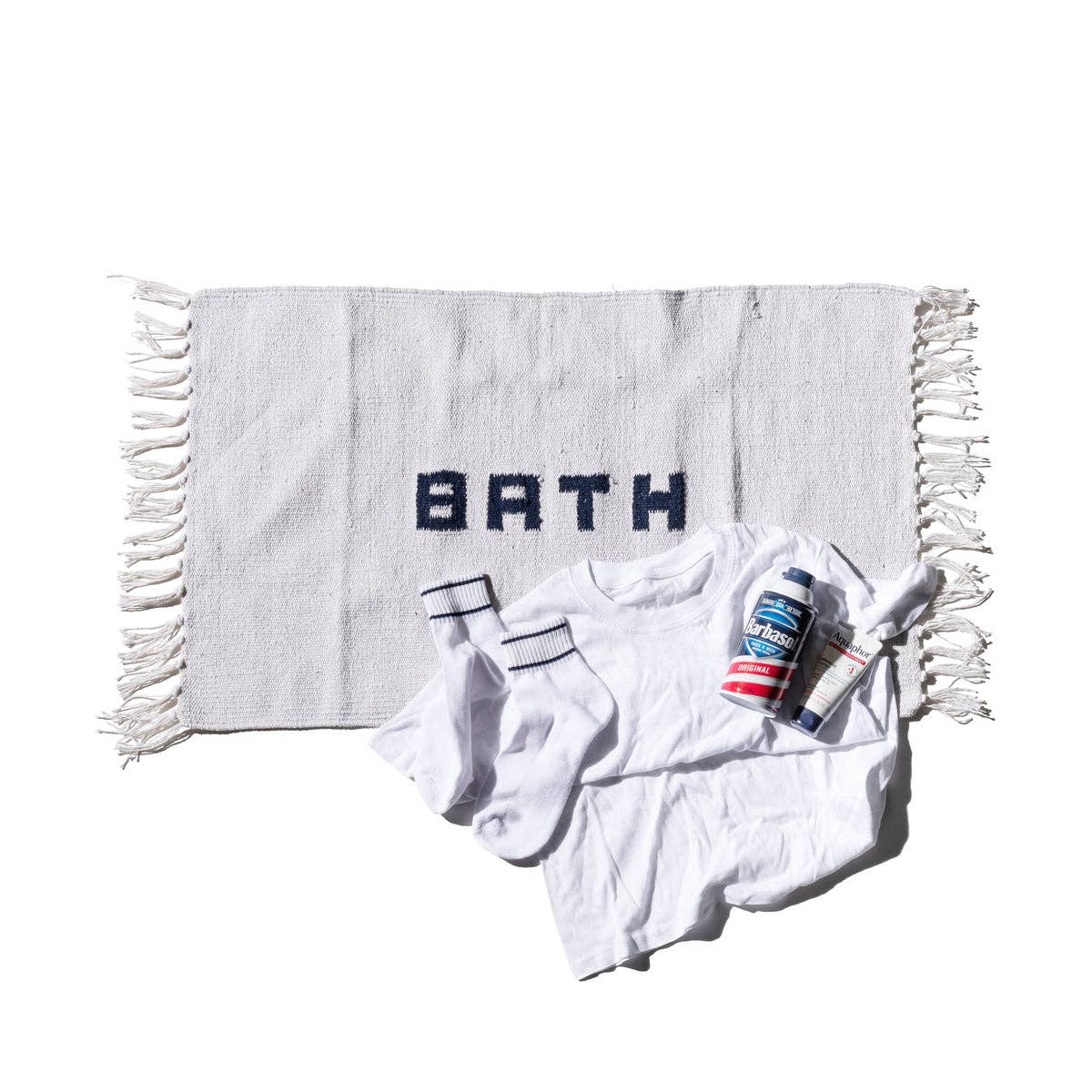 Recycled Bath Mat in White