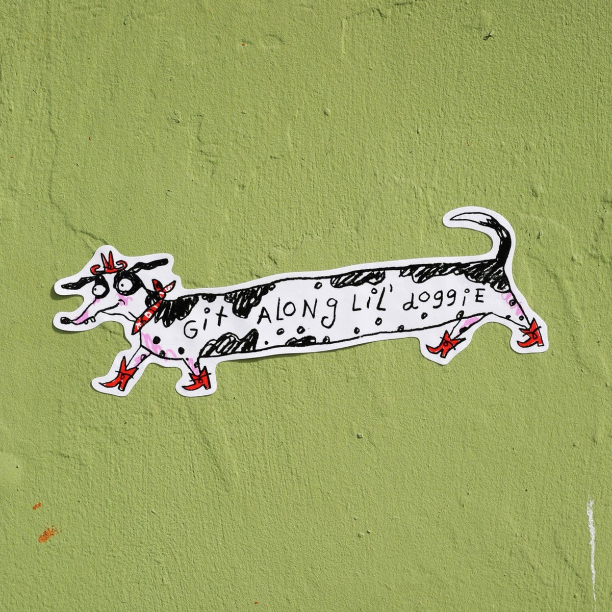 Git Along Doggie Bumper Sticker