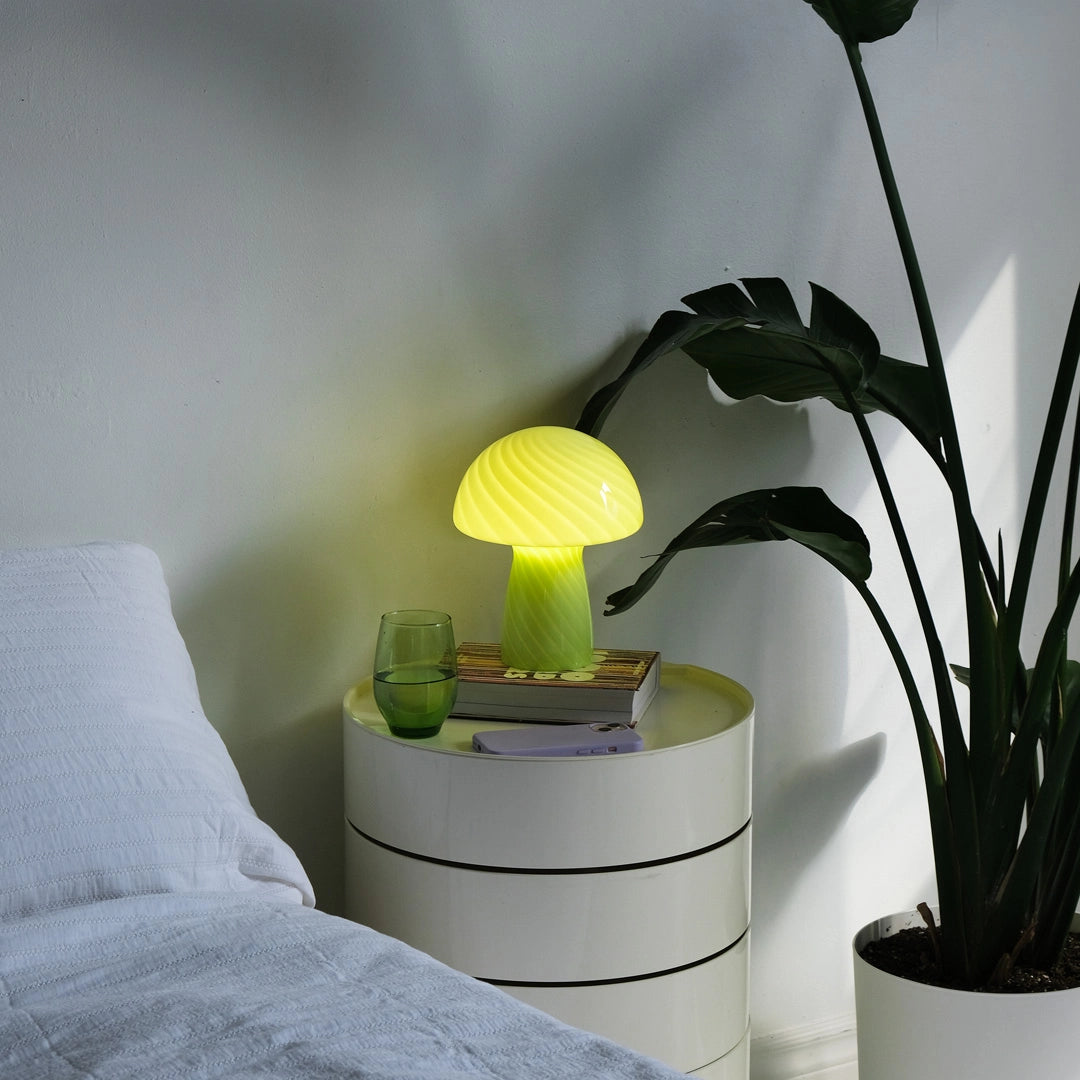Mushroom Lamp in Green