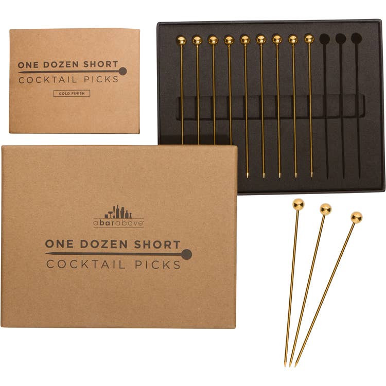 Cocktail Picks Set - Gold