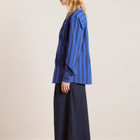 Xenia Shirt in Cobalt Stripe