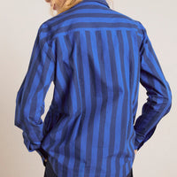 Xenia Shirt in Cobalt Stripe