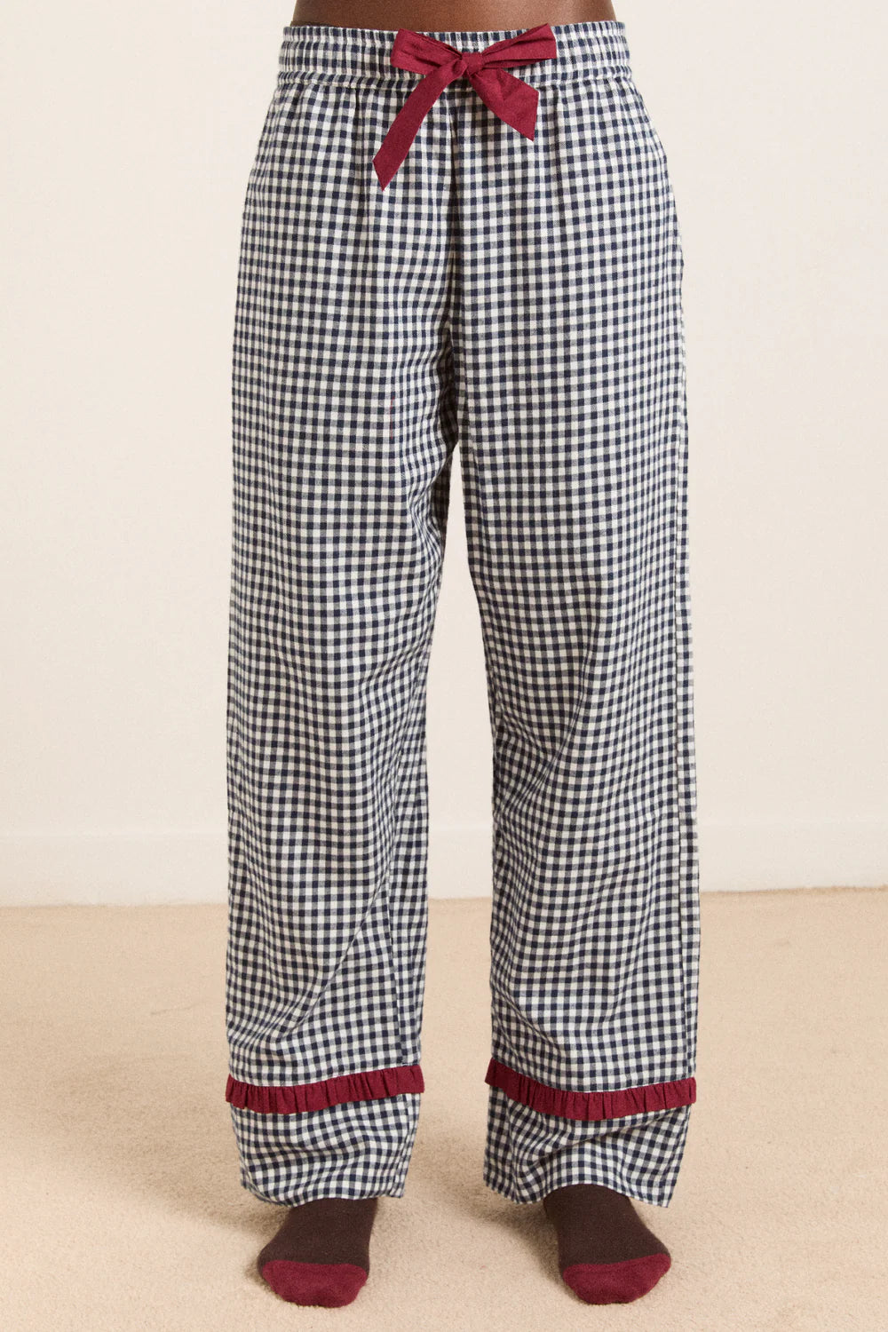 Antonia PJ Set in Navy Gingham