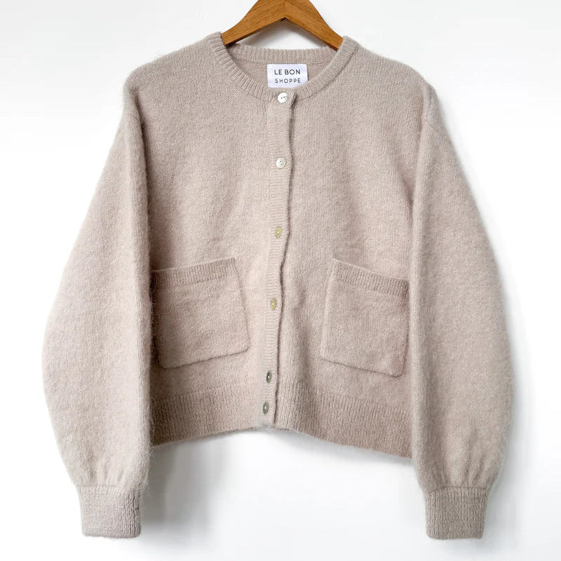 Amélie Alpaca Cardigan in Smoke