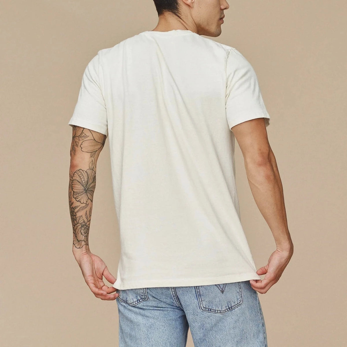 Boulder Pocket Tee in Washed White