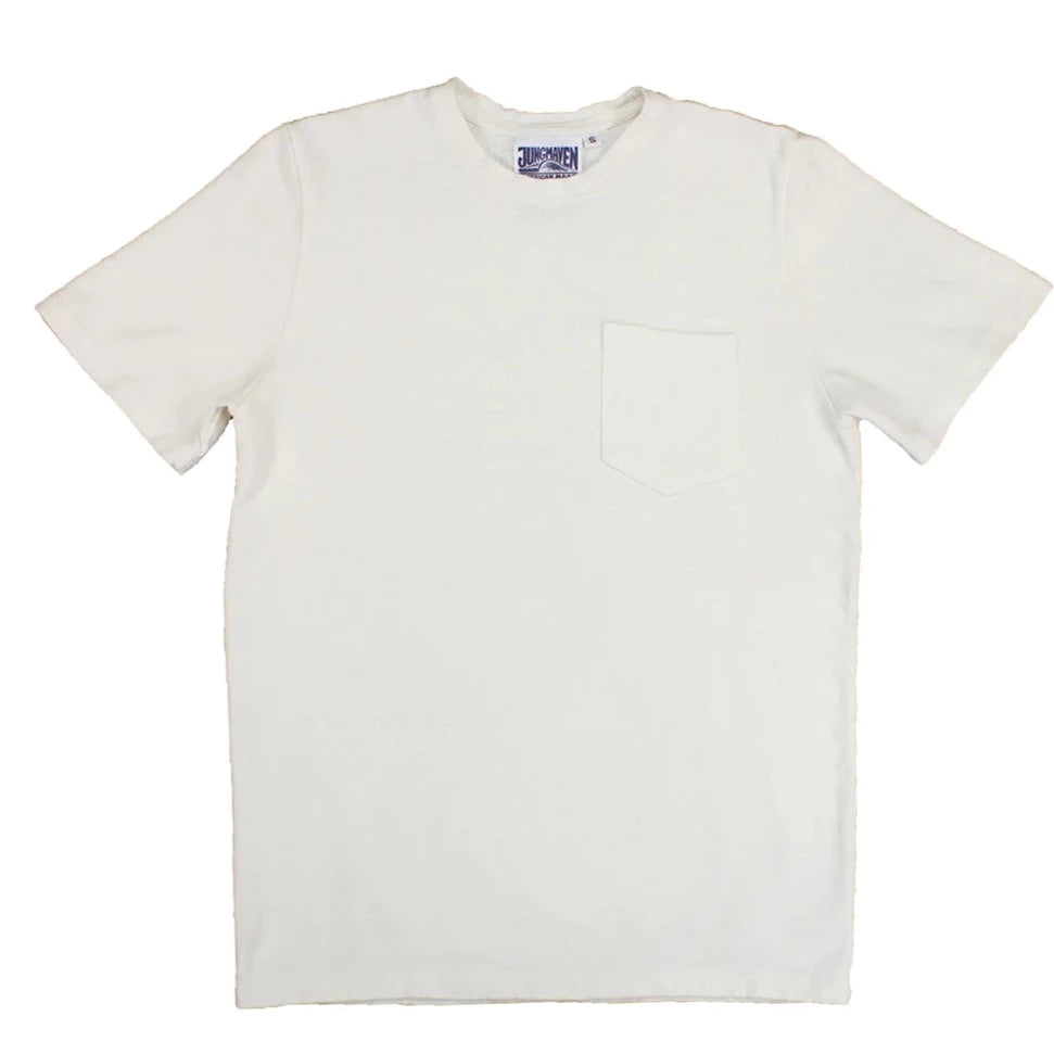 Boulder Pocket Tee in Washed White