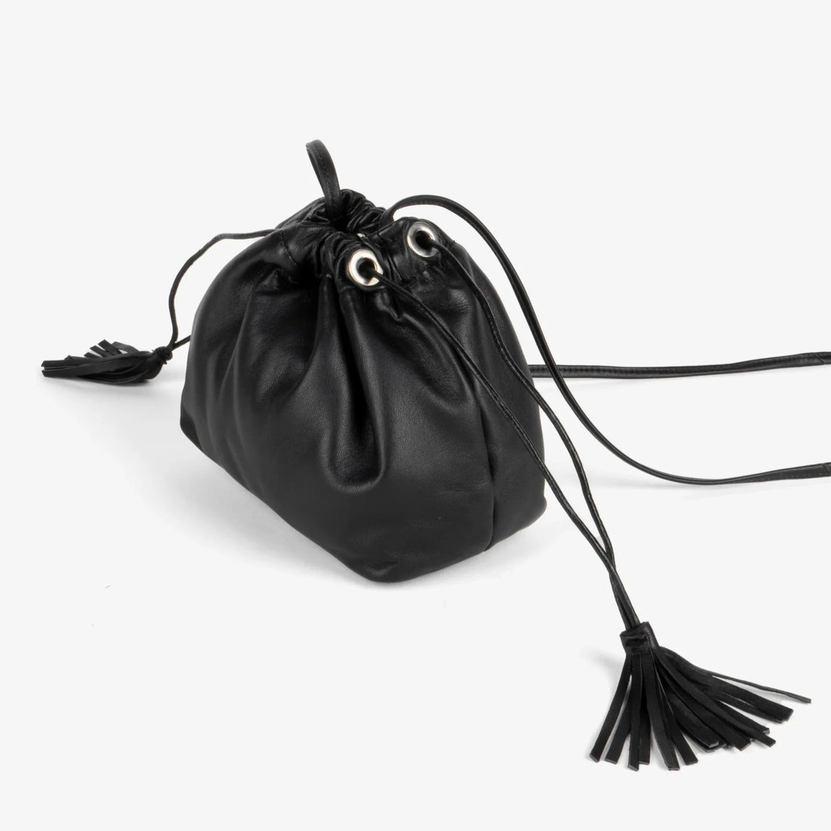 Carolina Drawstring Bag in Black
