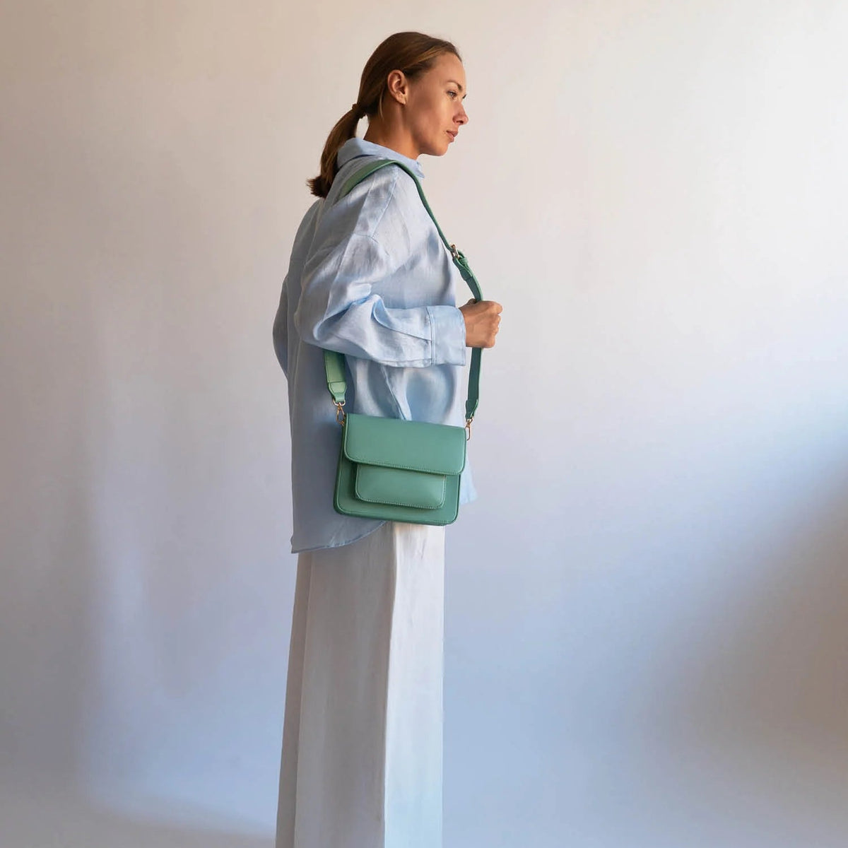 Cayman Pocket Bag in Mint Green