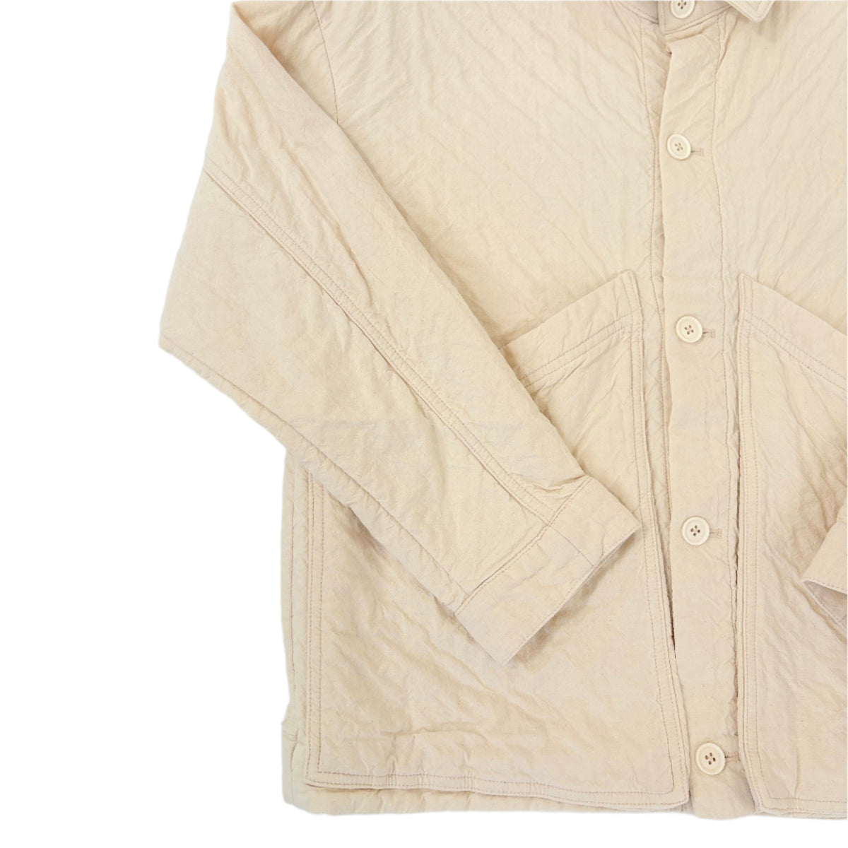 Panel Pockets Shirt Jacket in Bone