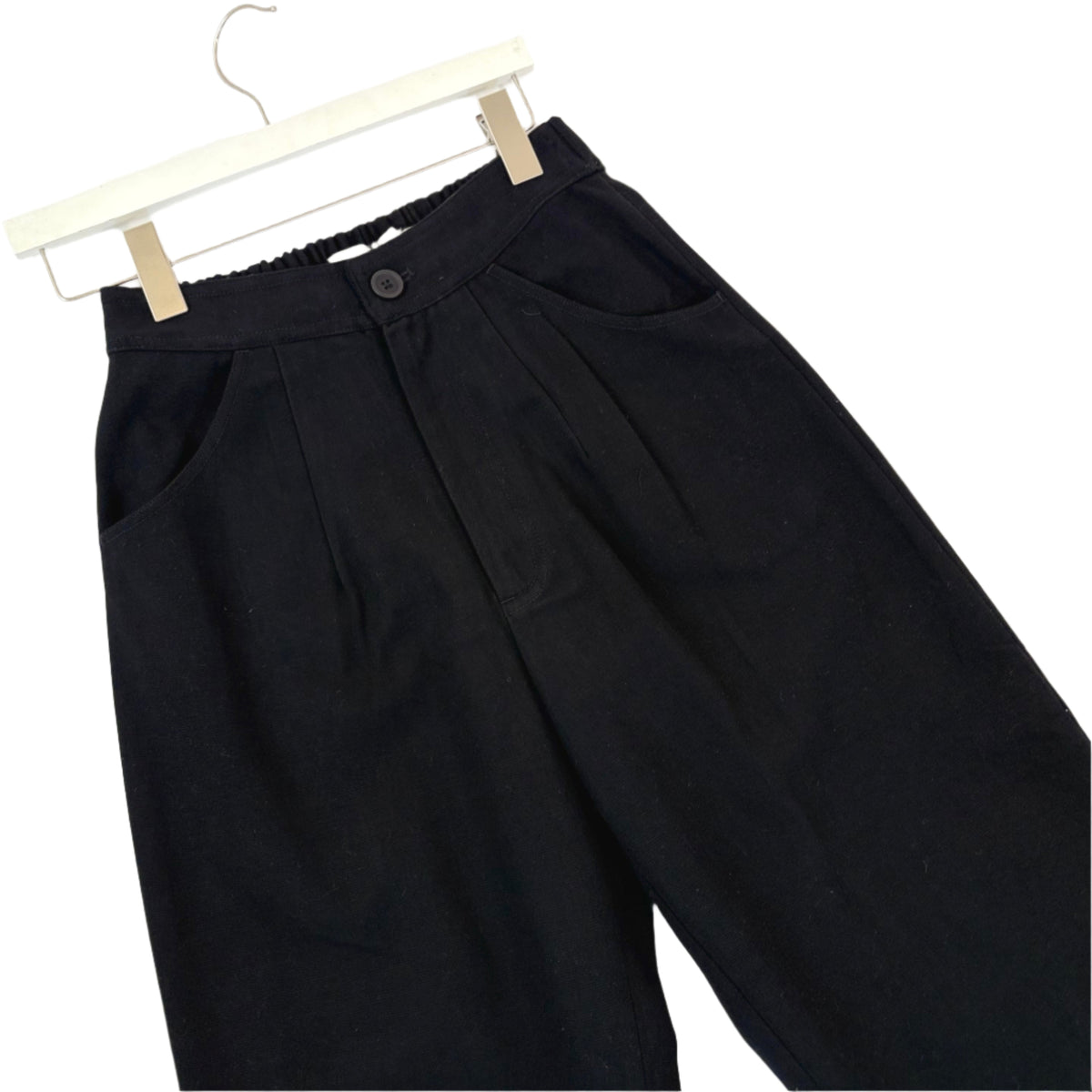 Curve Legged Trouser in Black