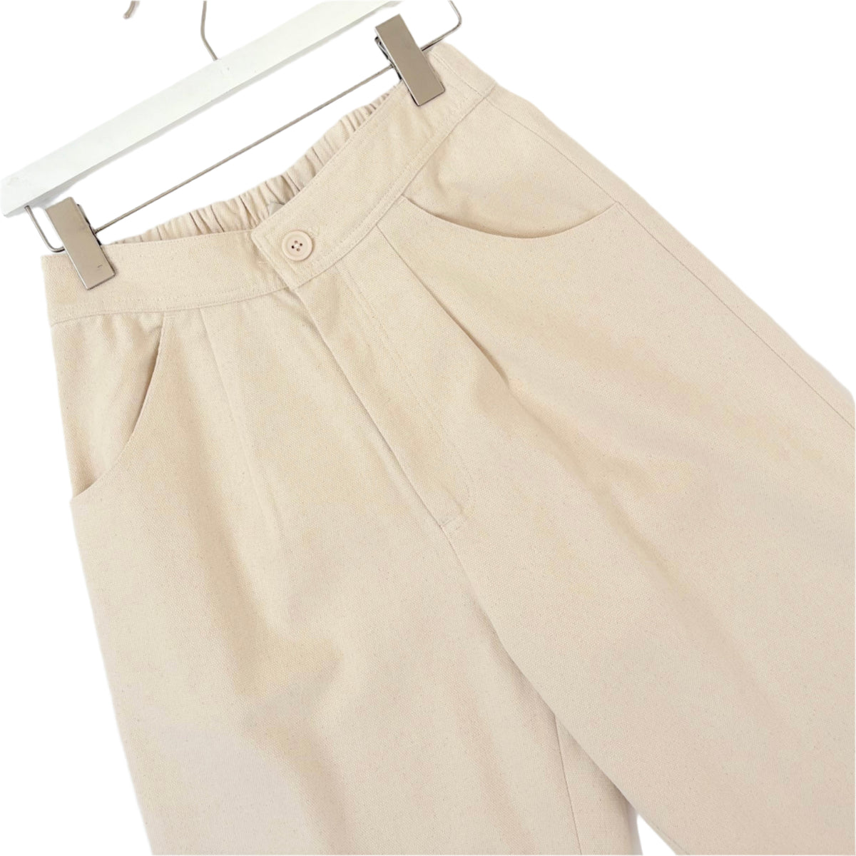 Curve Legged Trouser in Off-White