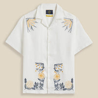 Embroidery Bird and Flowers Shirt