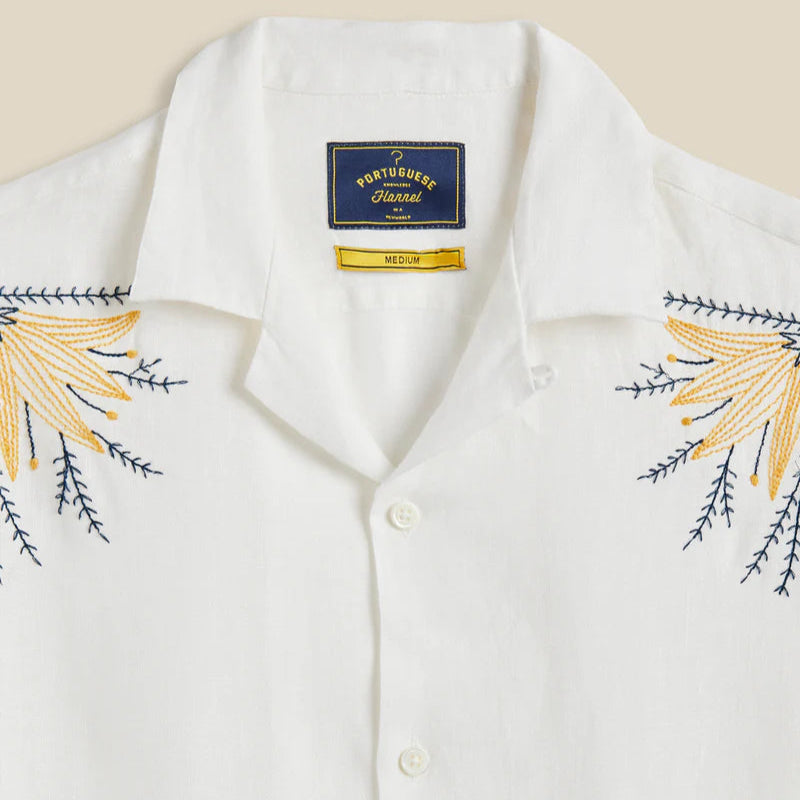 Embroidery Bird and Flowers Shirt