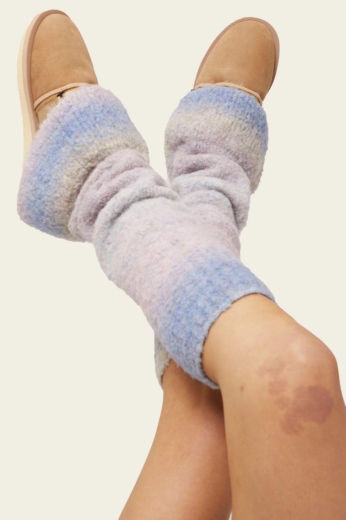 Dusty Knit Legwarmers in Ilmol