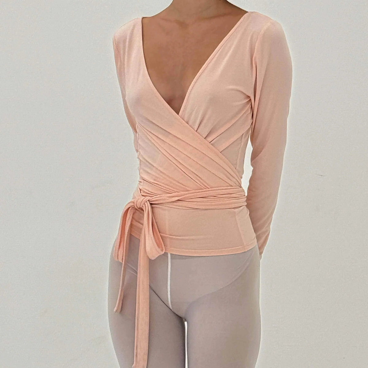 Ballerina Wrap Top in Powder Pink
