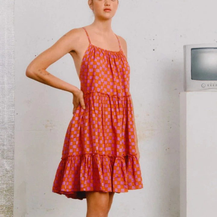 Flora Dress in Checks