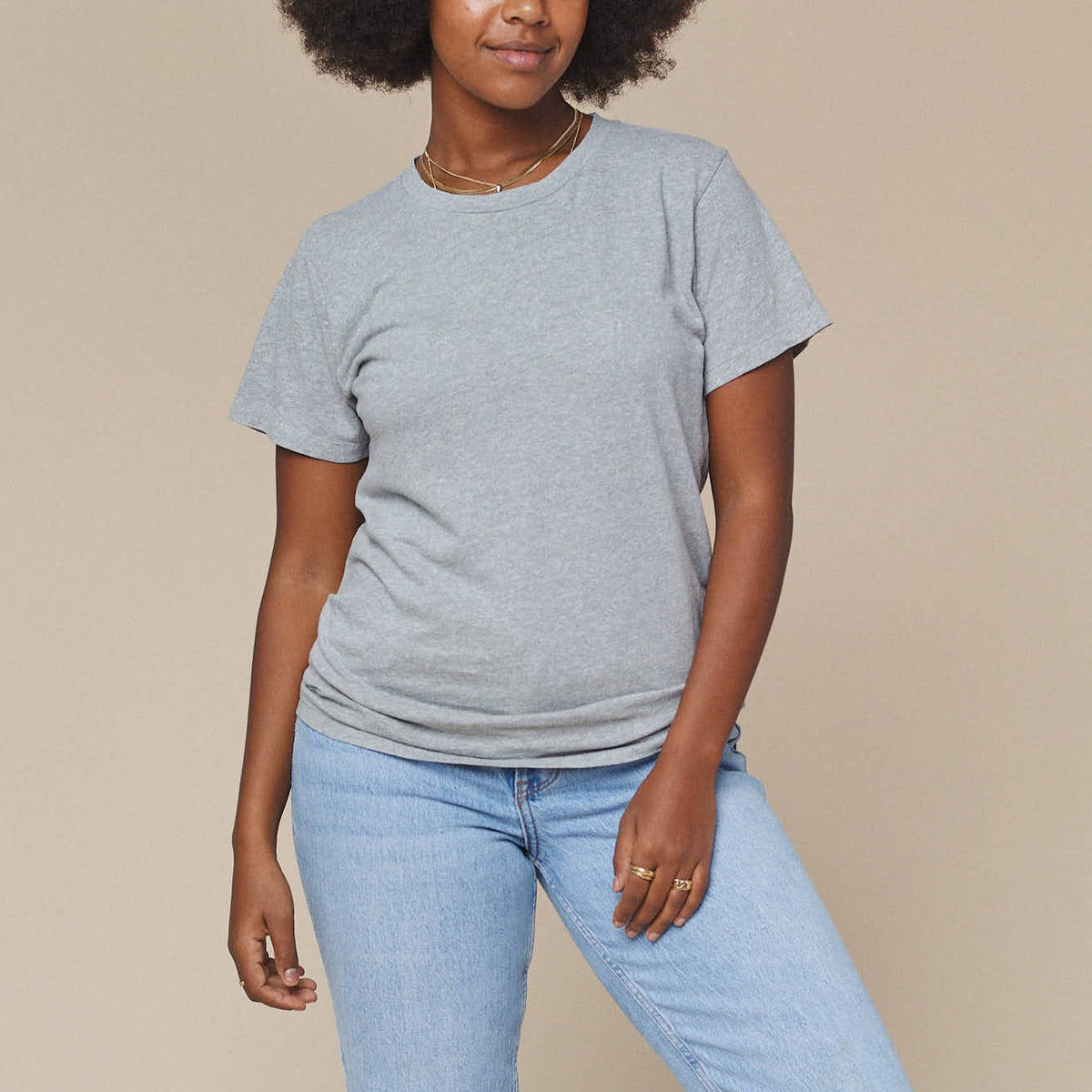Lorel Tee Heather in Athletic Gray
