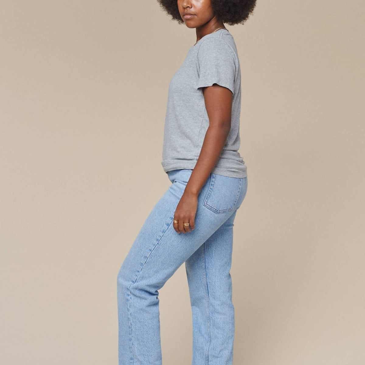 Lorel Tee Heather in Athletic Gray