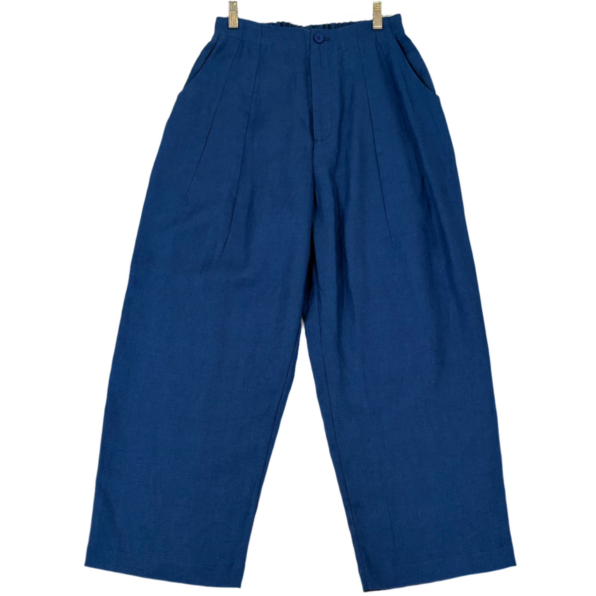Linen Pleated Trouser in Coblat
