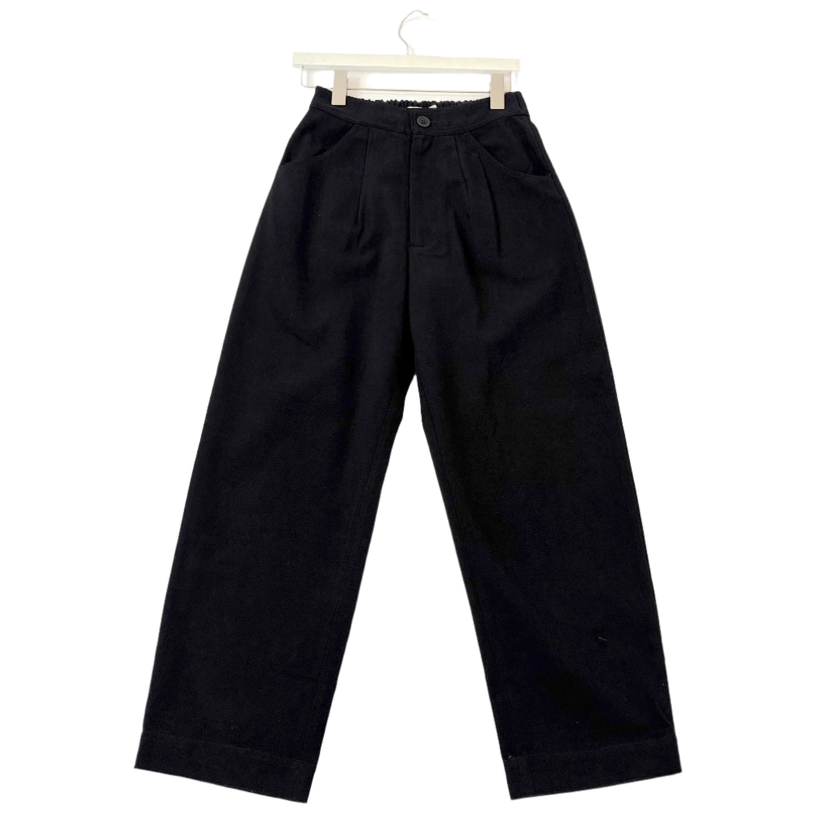 Curve Legged Trouser in Black