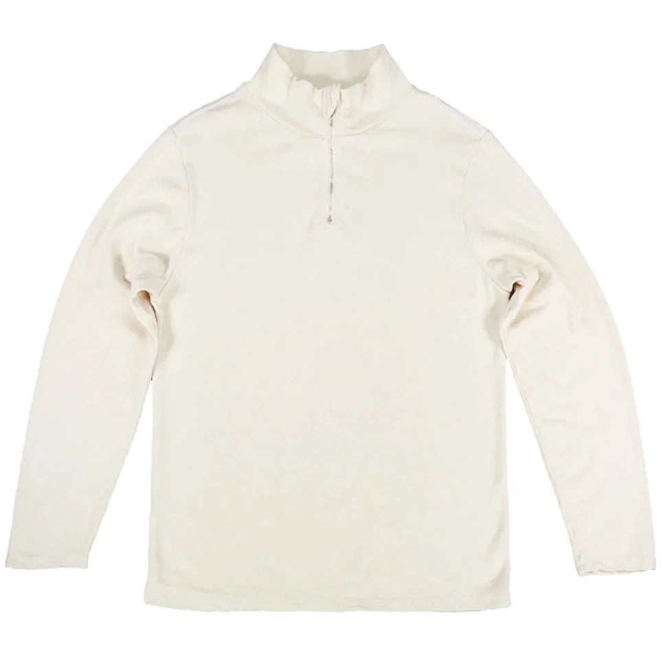 IWEYOU Quarter Zip Long Sleeve in Washed White