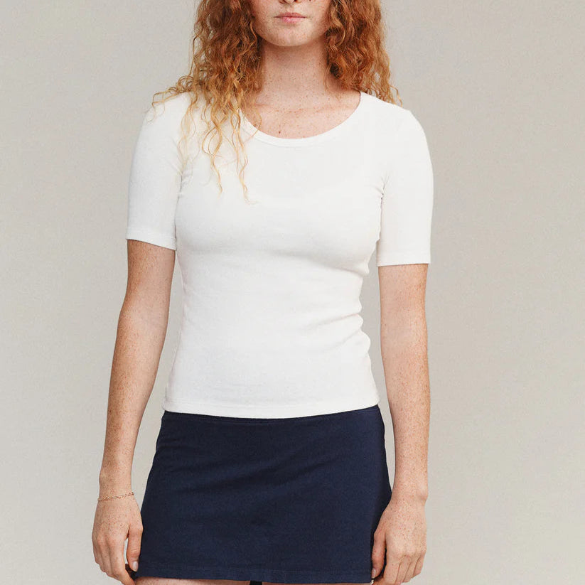 Paseo Tee in Washed White