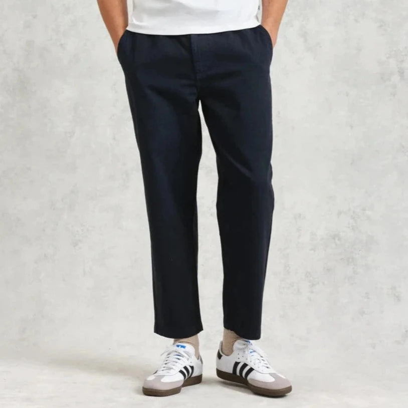 Kurt Organic Twill Trouser in Navy