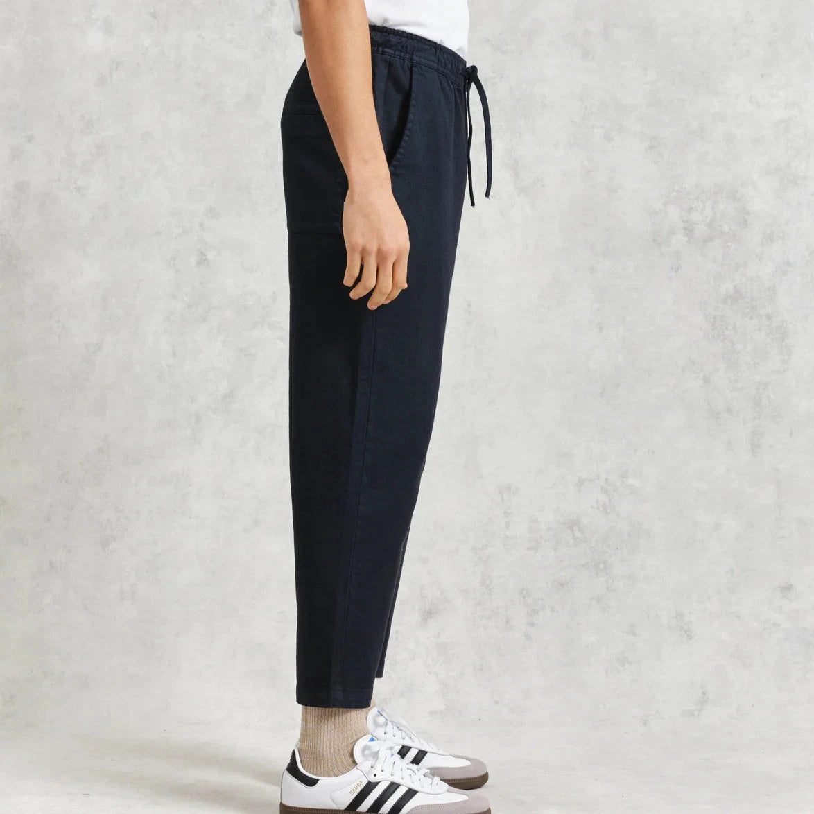 Kurt Organic Twill Trouser in Navy