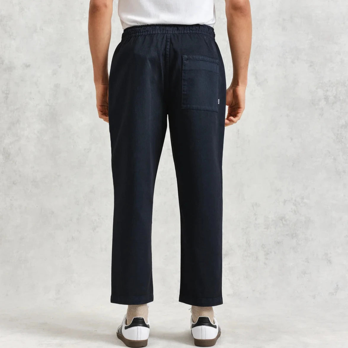 Kurt Organic Twill Trouser in Navy