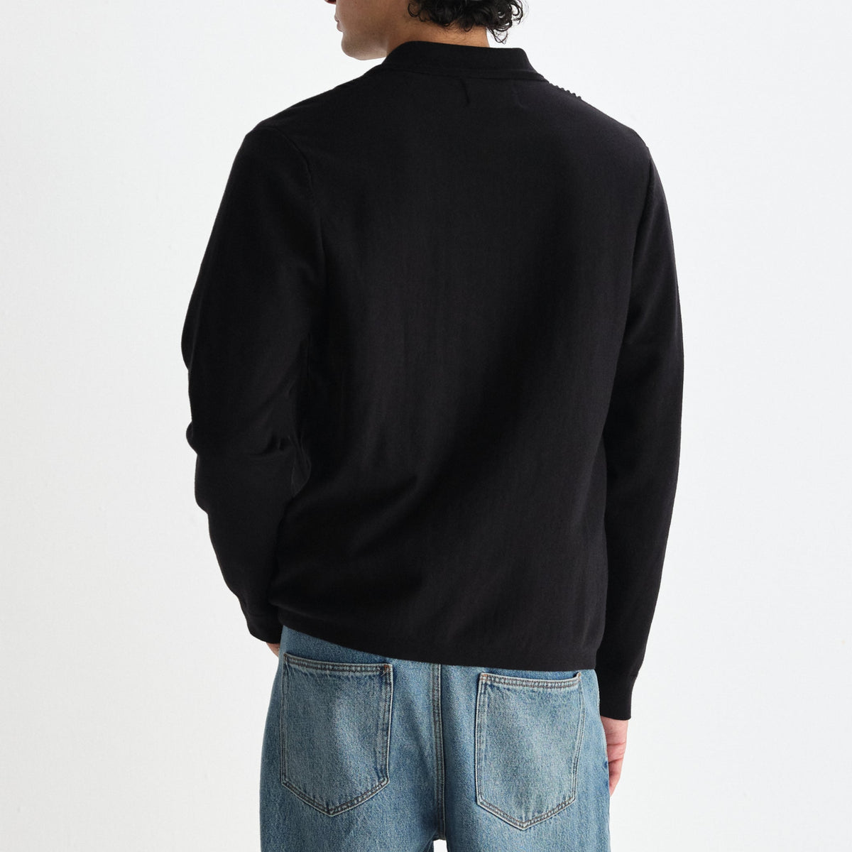 Lennox Zip Polo in Black