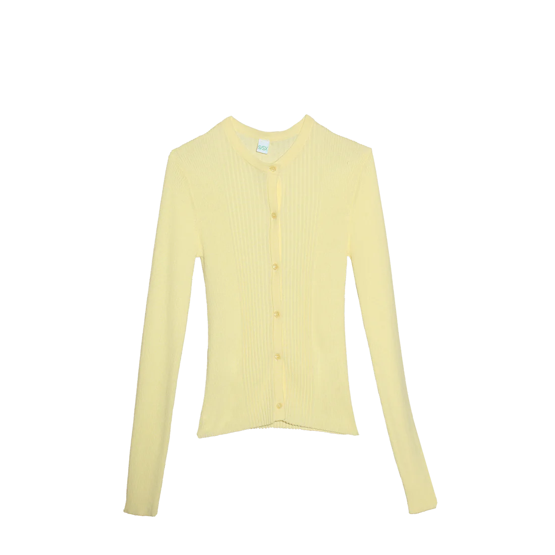 Rib Knit Cardigan in Butter