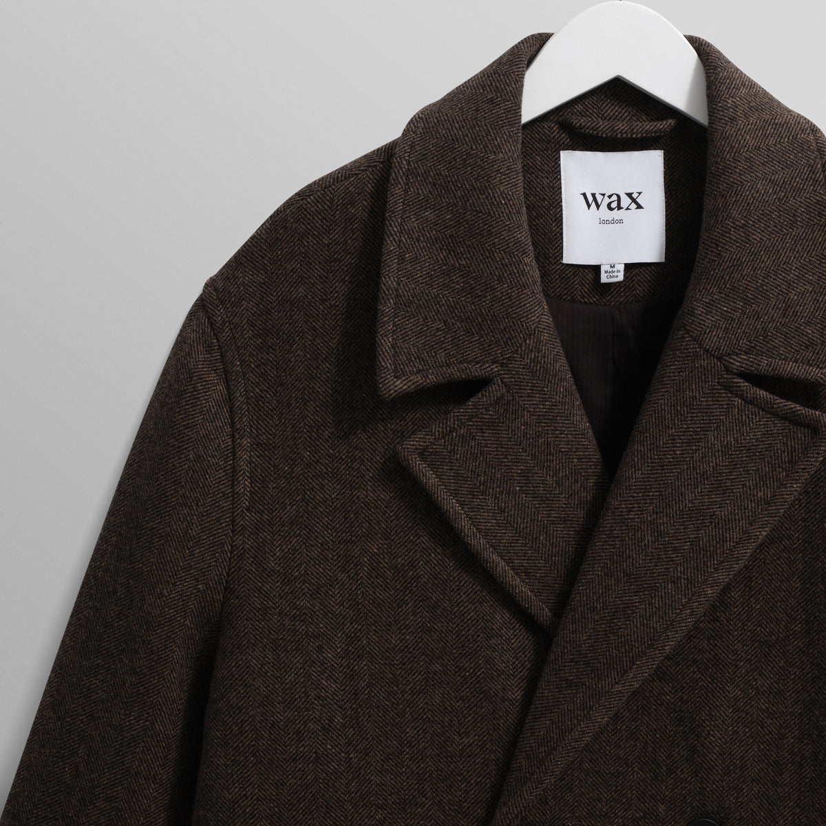 Magnus Overcoat in Wool Herringbone